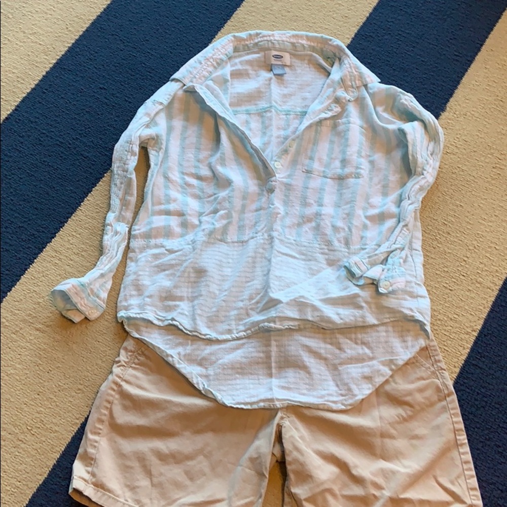 Boho nautical beach top old navy xl